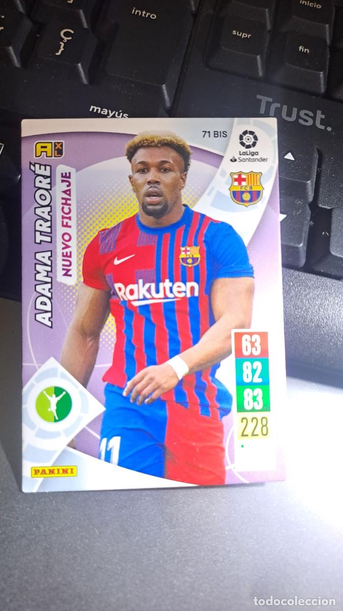 Coleccionismo cromos antiguos: ADRENALYN XL ADAMA TRAORE 71 BIS NUEVO FICHAJE BARCELONA CROMO LIGA 2021 2022 21 22 PANINI