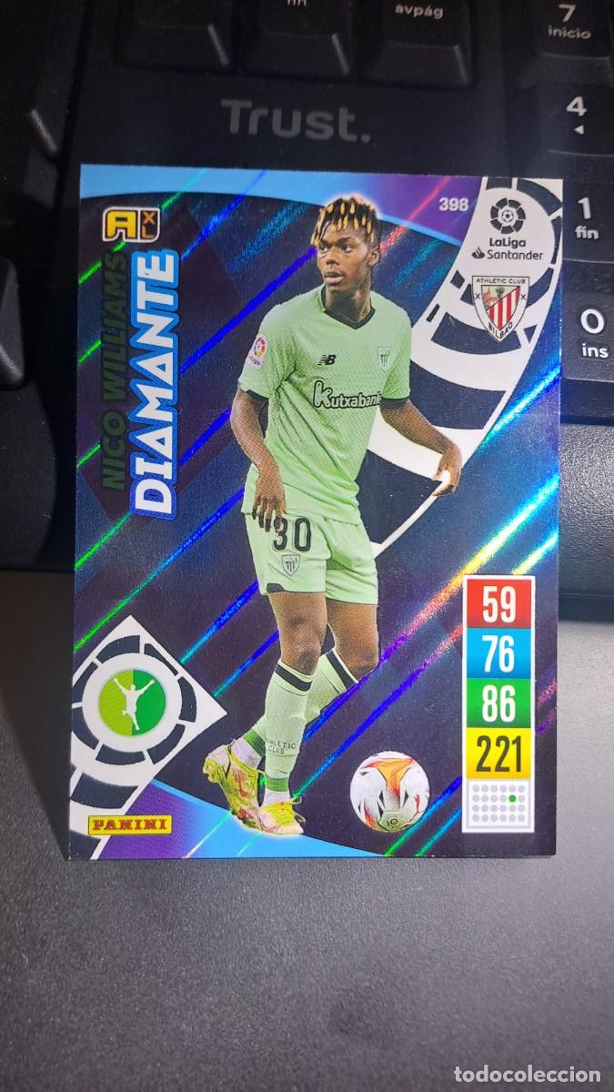 Coleccionismo cromos antiguos: ADRENALYN XL NICO WILLIAMS 398 DIAMANTE ATHLETIC CLUB DE BILBAO CROMO LIGA 2021 2022 21 22 PANINI