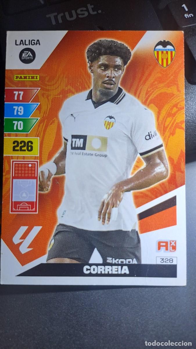 Coleccionismo cromos antiguos: ADRENALYN XL CORREIA 328 VALENCIA CROMO LIGA 2023 2024 23 24 PANINI