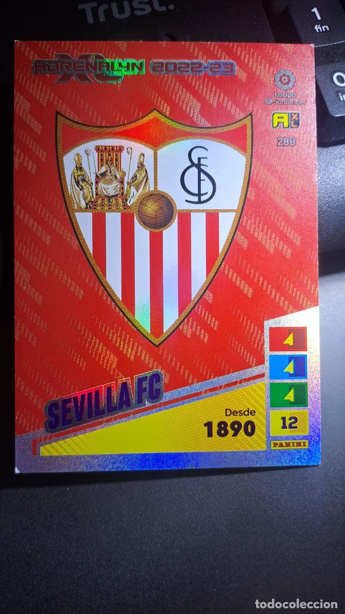 Coleccionismo cromos antiguos: ADRENALYN XL ESCUDO SEVILLA 289 CROMO LIGA 2022 2023 22 23 PANINI