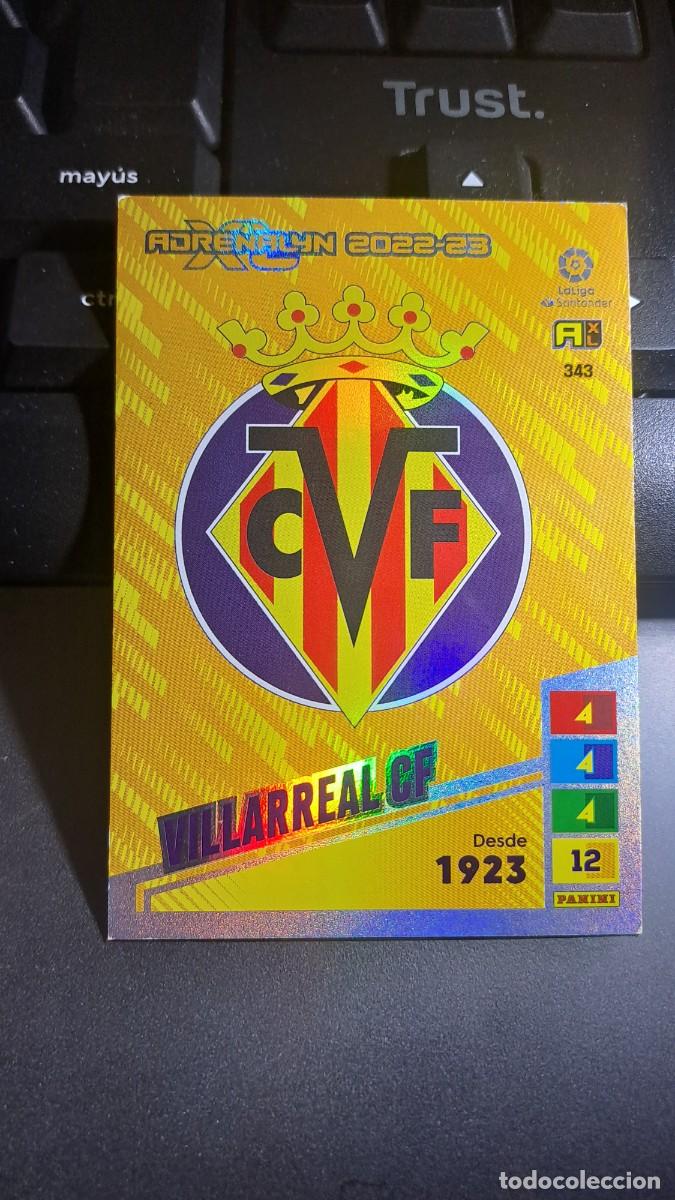 Coleccionismo cromos antiguos: ADRENALYN XL ESCUDO VILLARREAL 343 CROMO LIGA 2022 2023 22 23 PANINI