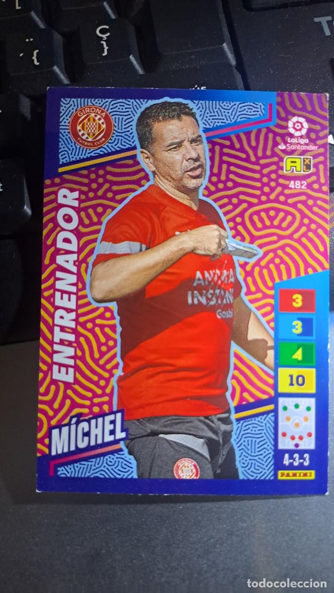 Coleccionismo cromos antiguos: ADRENALYN XL MICHEL 482 ENTRENADOR GIRONA CROMO LIGA 2022 2023 22 23 PANINI