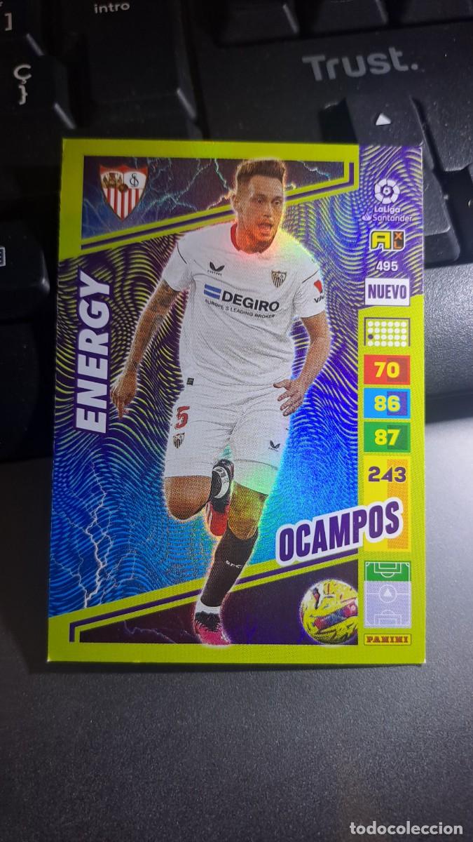 Coleccionismo cromos antiguos: ADRENALYN XL OCAMPOS 495 NUEVO ENERGY SEVILLA CROMO LIGA 2022 2023 22 23 PANINI