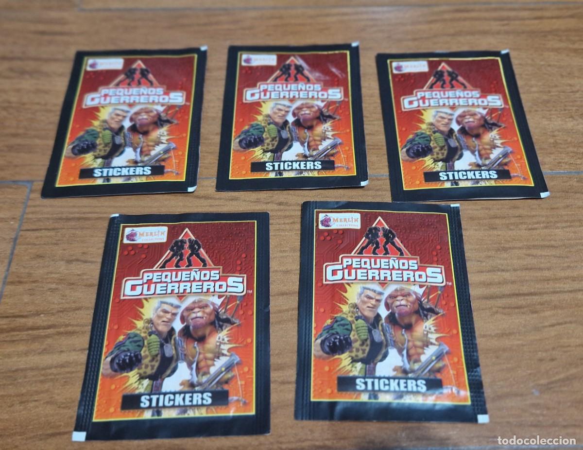 Coleccionismo cromos antiguos: LOTE DE 5 SOBRES SIN ABRIR PEQUE&Ntilde;OS GUERREROS-MERLIN(1998)