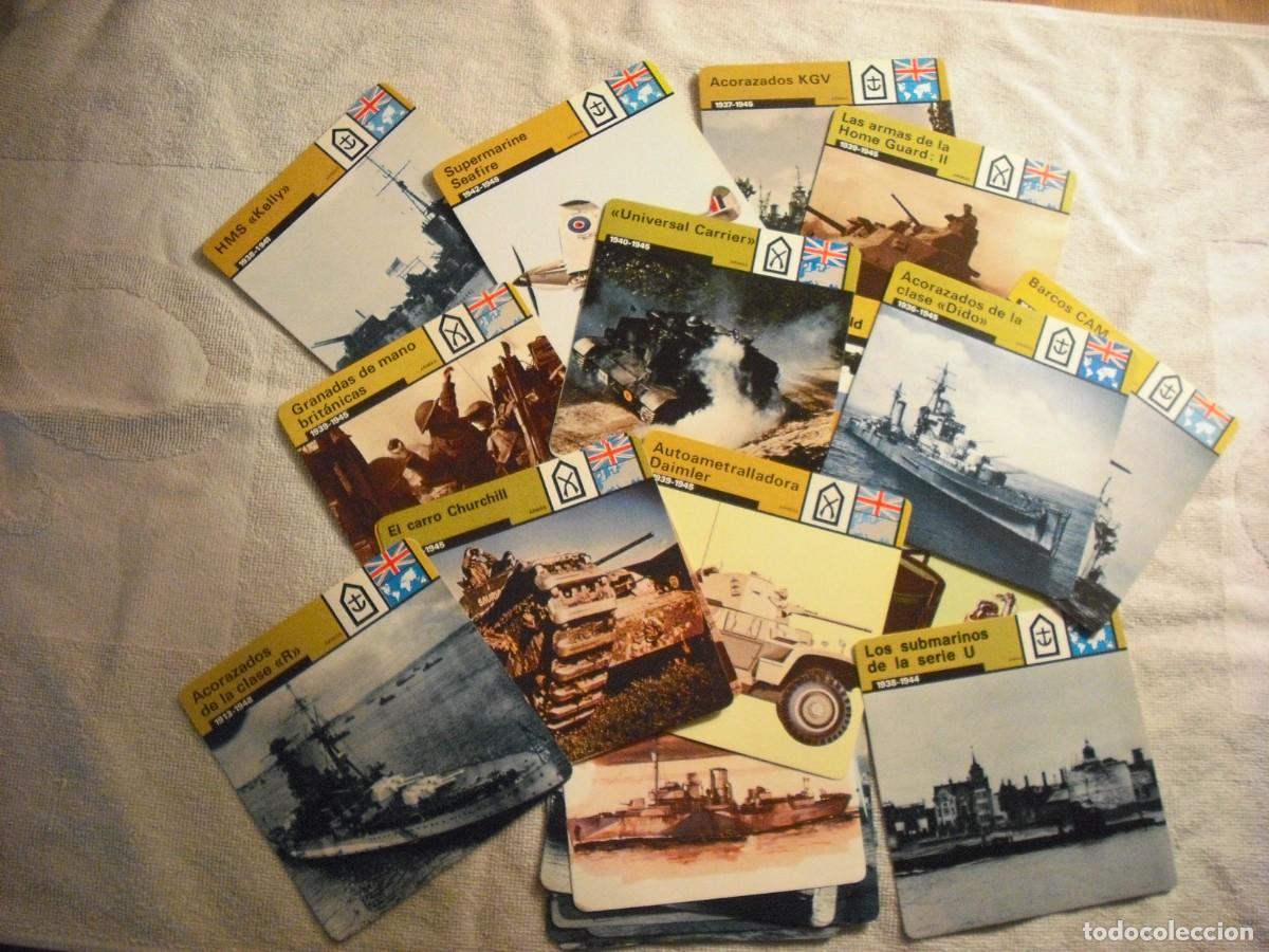 Sammeln alte Sammelbilder: CROMO / FICHA MATEO , LOTE DE 31, ARMAS UTILIZADAS POR INGLATERRA EN LA 2&ordf; GUERRA MUNDIAL . SAPE