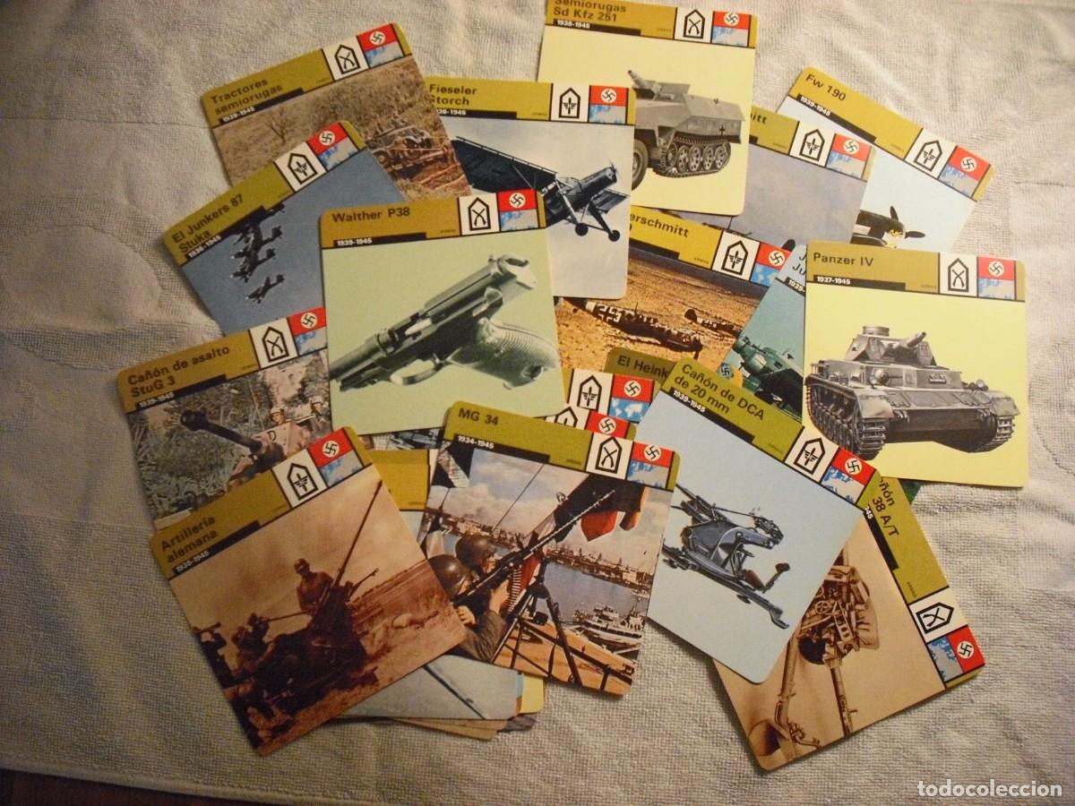 Colecionismo Cromos antigos: CROMO / FICHA MATEO , LOTE DE 32. ARMAS UTILIZADAS POR ALEMANIA EN LA SEGUNDA GUERRA MUNDIAL . SAPE