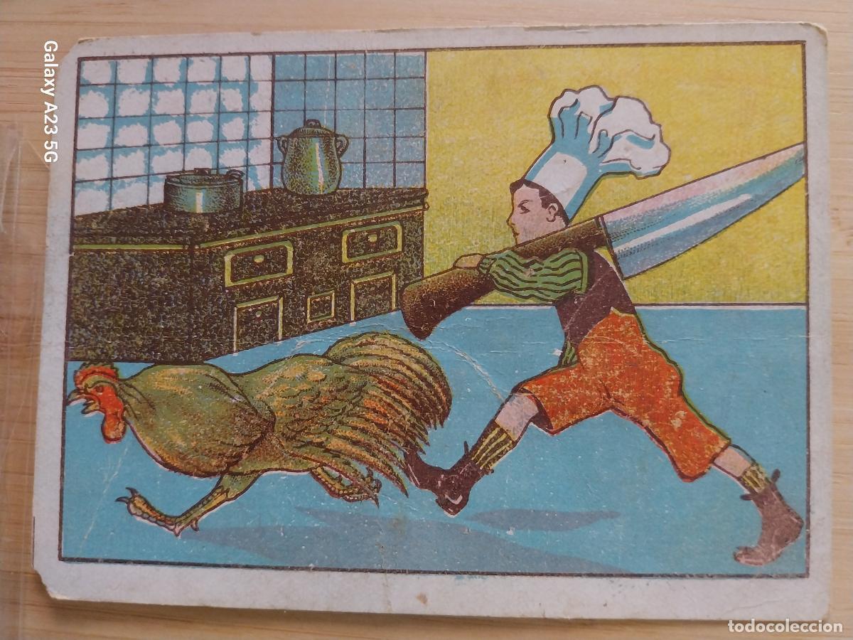 Coleccionismo cromos antiguos: GALLINA EN PEPITORIA RECETA CROMO 12 TORRAS CHOCOLATES PUBLICIDAD ORIGINAL ANTIGUO 11X8CMS **
