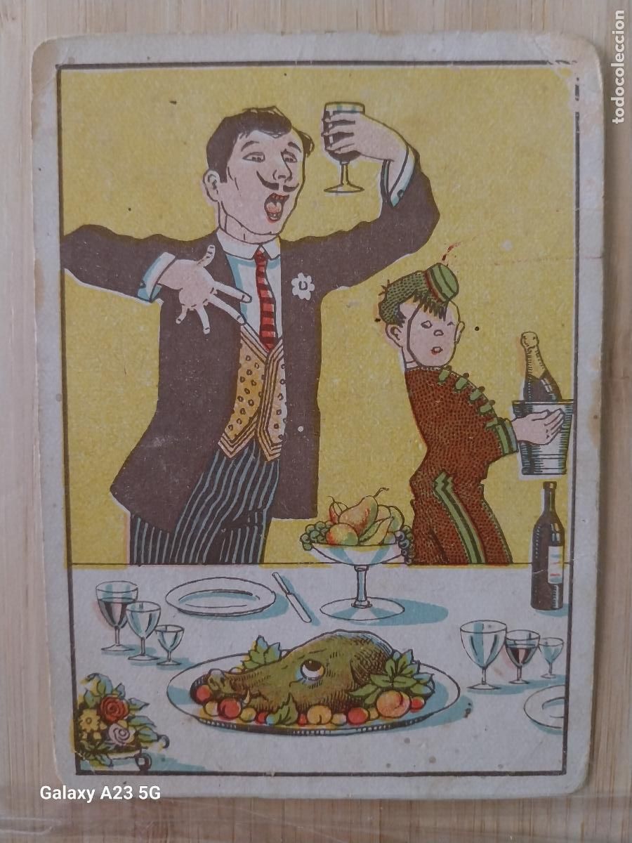 Coleccionismo cromos antiguos: LOMO MECHADO BATTEMBERG RECETA CROMO 4 PASTES ALIMENTOSES GUARRO VILLAFRANCA PUBLICIDAD 11X8CMS
