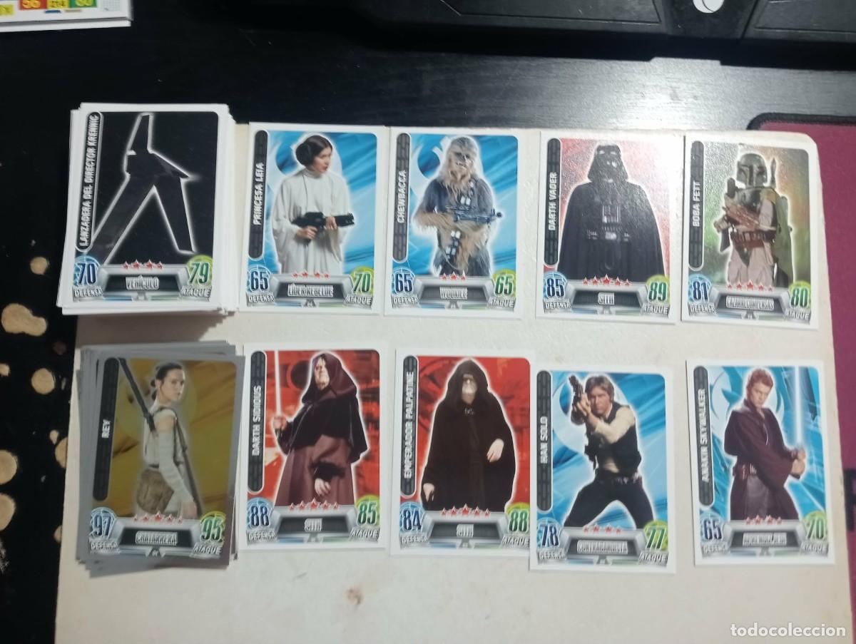 Coleccionismo cromos antiguos: Lote de 93 Cromos Star Wars de Force Attax