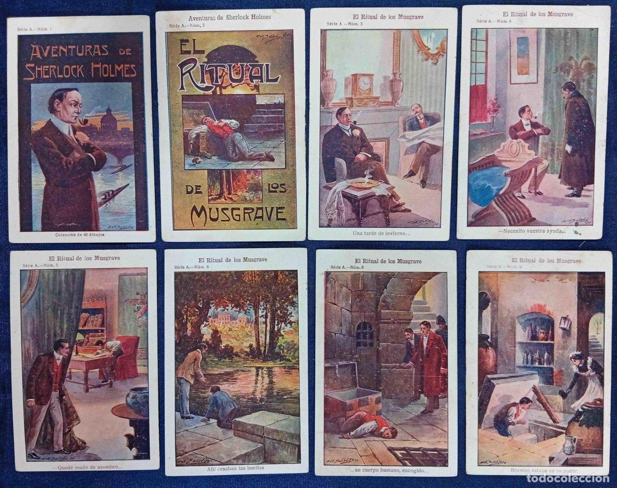Coleccionismo cromos antiguos: COLECCI&Oacute;N INCOMPLETA A FALTA DE 3 CROMOS. AVENTURAS DE SHERLOCK HOLMES.