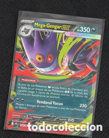 Coleccionismo cromos antiguos: Carta Pokemon TCG EX Mega Gengar