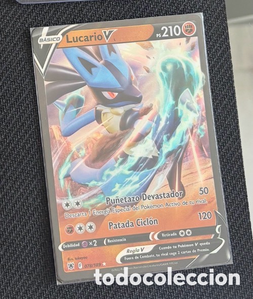 Coleccionismo cromos antiguos: Carta Pokemon TCG LUCARIO V