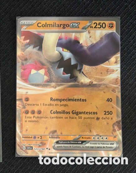 Coleccionismo cromos antiguos: Carta Pokemon TCG EX COLMILARGO