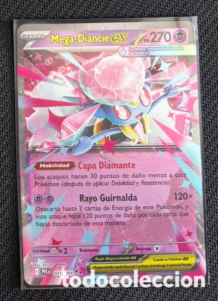 Coleccionismo cromos antiguos: Carta Pokemon TCG EX MEGA DIANCE