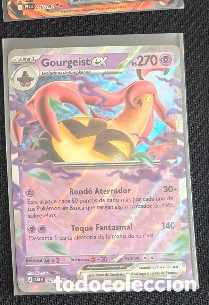Coleccionismo cromos antiguos: Carta Pokemon TCG EX GOURGEIST