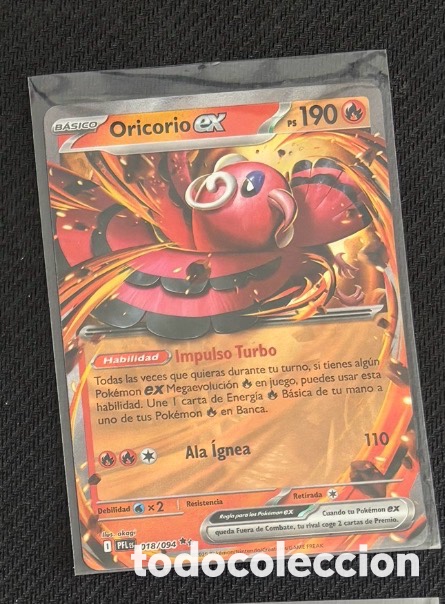 Coleccionismo cromos antiguos: Carta Pokemon TCG EX ORICORIO