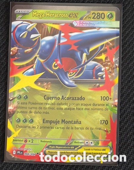 Coleccionismo cromos antiguos: Carta Pokemon TCG EX MEGA HERACROSS