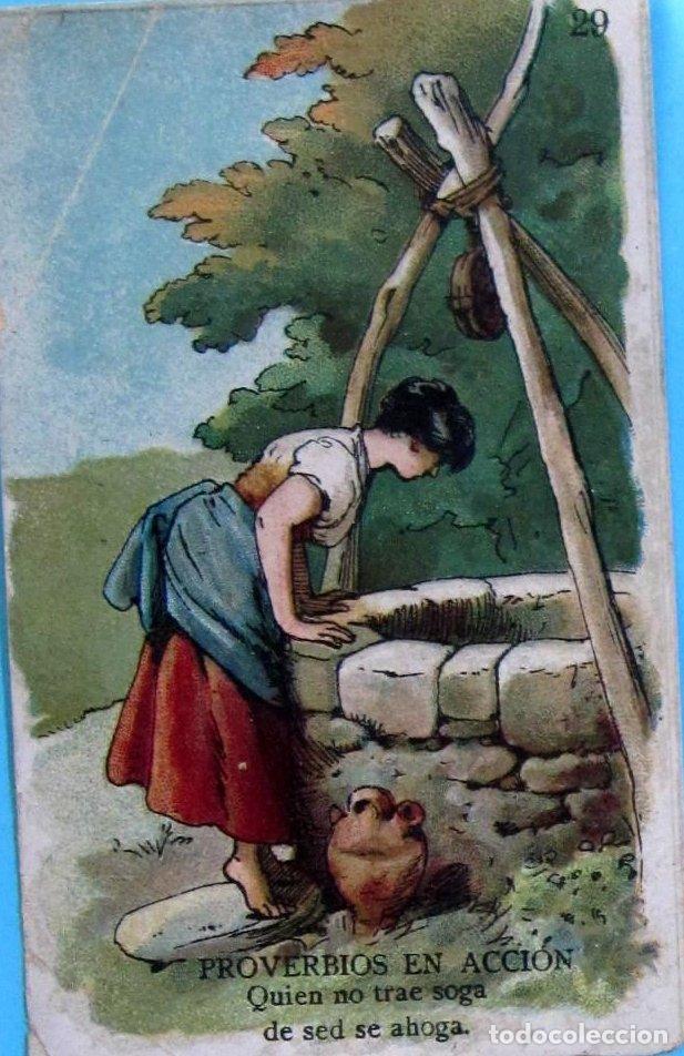 Collectable Antique Stickers: PROVERBIOS EN ACCI&Oacute;N. CROMO N&ordm; 29. APEL.LES APELES MESTRES. CHOCOLATE CHOCOLATES AMATLLER.