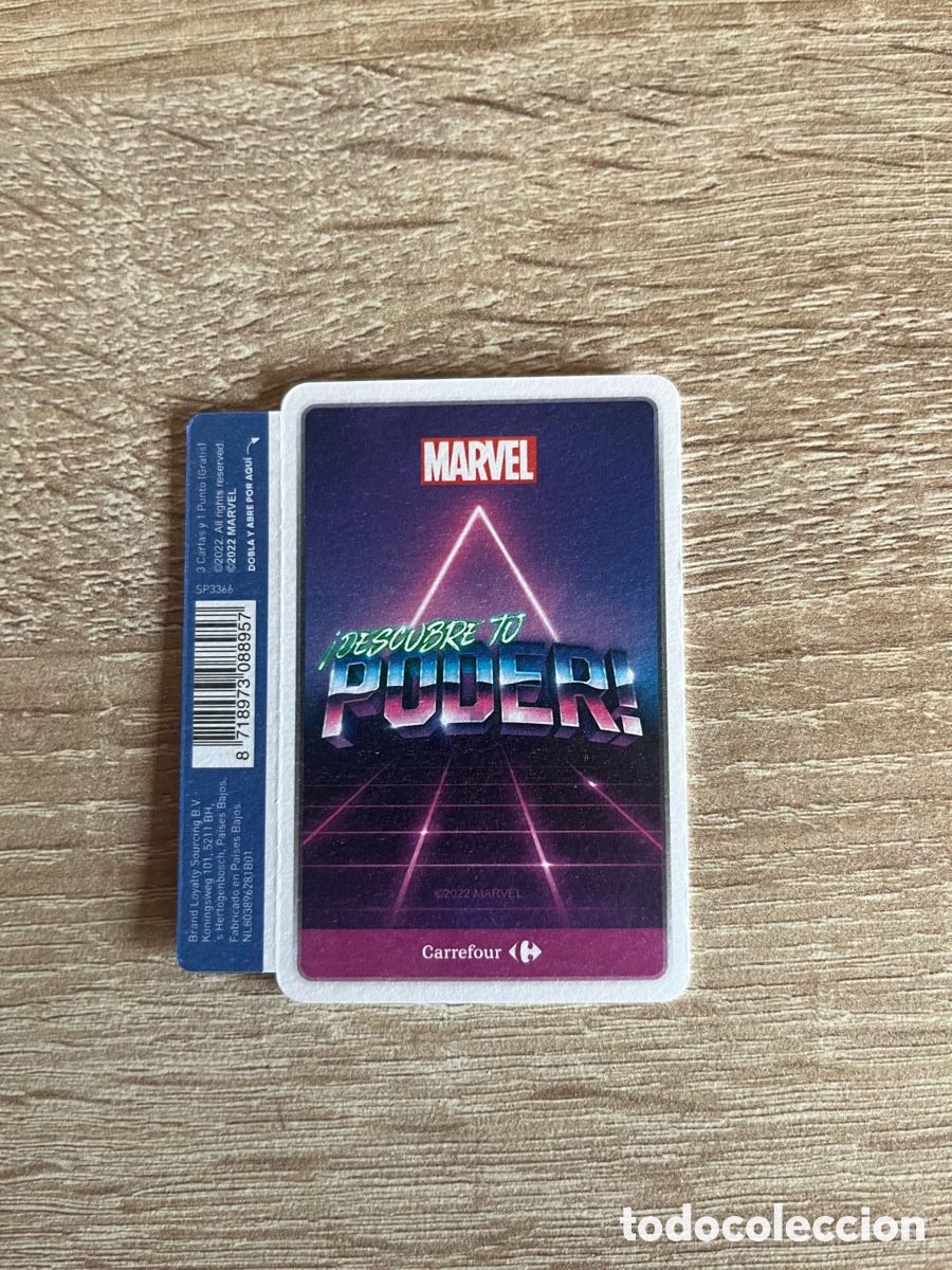 Coleccionismo cromos antiguos: MARVEL SOBRE SIN ABRIR DESCUBRE TU PODER CARREFOUR 2021 CROMOS CARTA SIN ABRIR