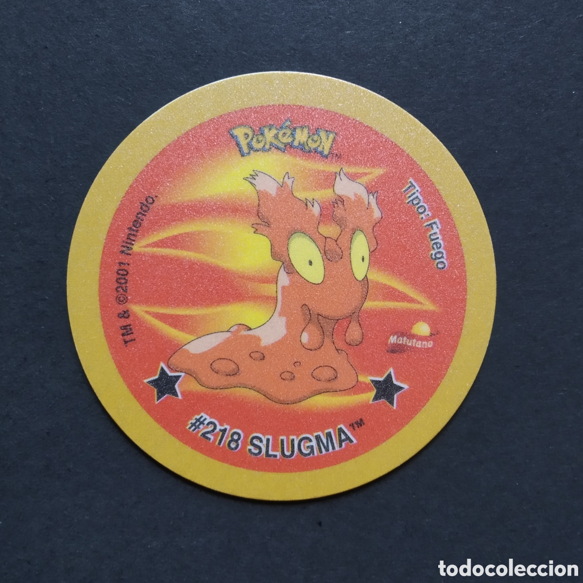 Coleccionismo cromos antiguos: TAZO - N&ordm; #218 SLUGMA / #219 MAGCARGO - GIGANTAZO 4 POKEMON - MATUTANO - A&Ntilde;O 2001