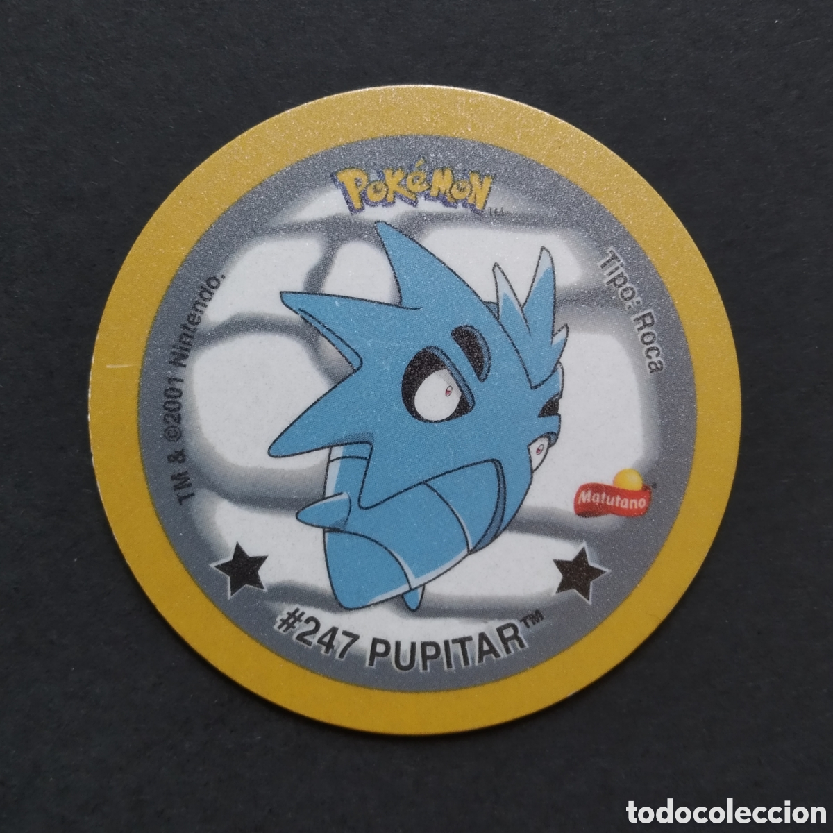 Coleccionismo cromos antiguos: TAZO - N&ordm; #247 PUPITAR / #248 TYRANITAR - GIGANTAZO 4 POKEMON - MATUTANO - A&Ntilde;O 2001