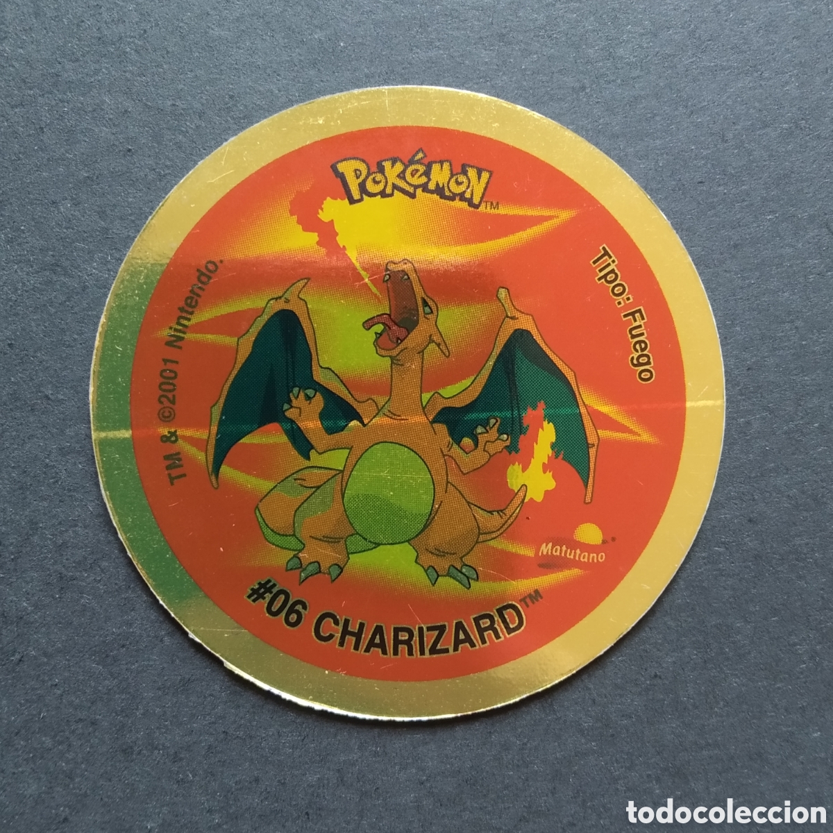 Collezionismo Figurine antiche: TAZO - N&ordm; #06 CHARIZARD / #244 ENTEI - GIGANTAZO 4 POKEMON - MATUTANO - A&Ntilde;O 2001
