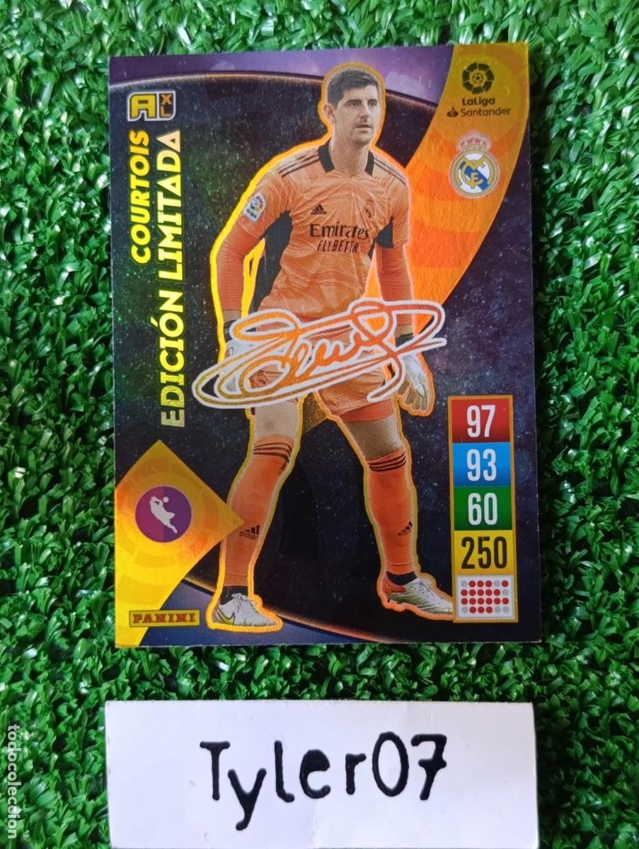 Coleccionismo cromos antiguos: COURTOIS REAL MADRID EDICION LIMITADA FIRMADA ADRENALYN XL 2021 2022 21 22