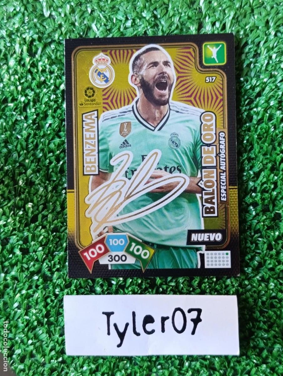 Coleccionismo cromos antiguos: BENZEMA 517 BALON DE ORO AUTOGRAFO REAL MADRID BALON DE ORO ADRENALYN XL 2019 2020 19 20