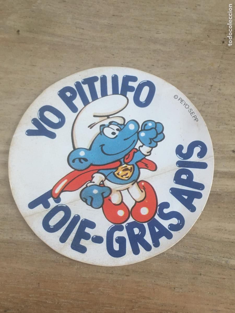 Coleccionismo cromos antiguos: yo pitufo foie-gras apis cromo original nunca pegado