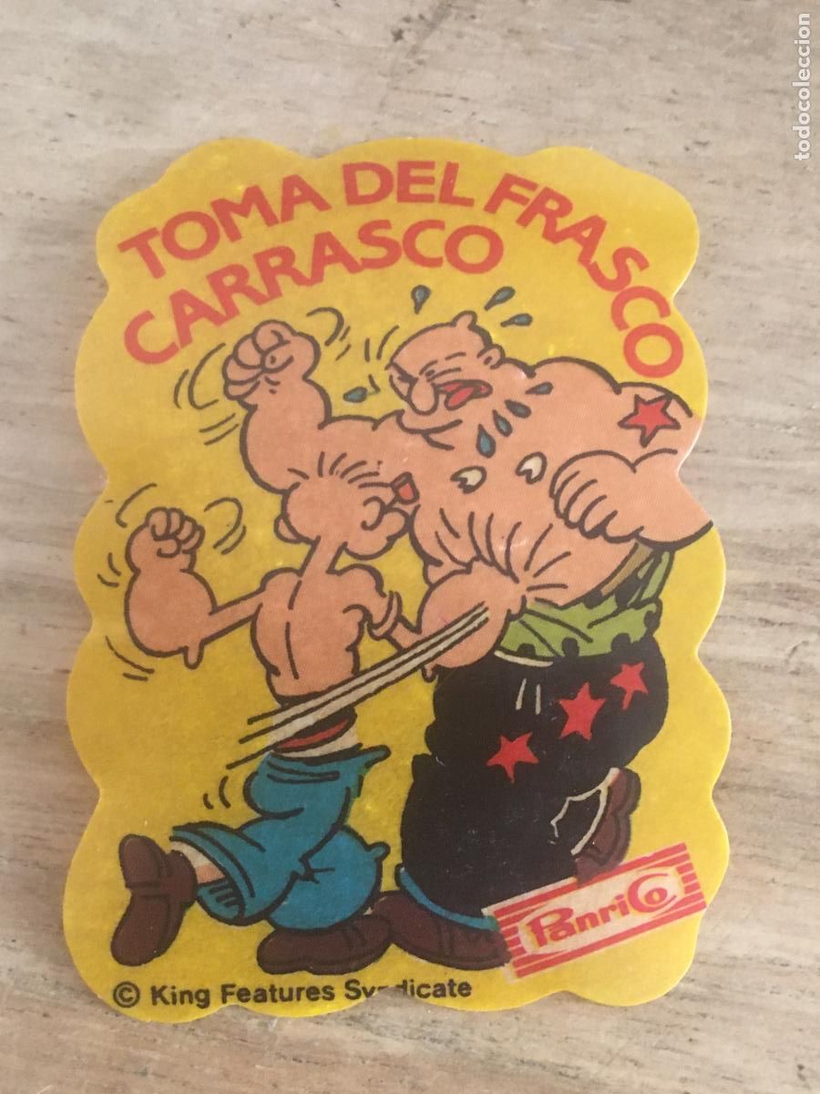 Coleccionismo cromos antiguos: panrico popeye cromo original