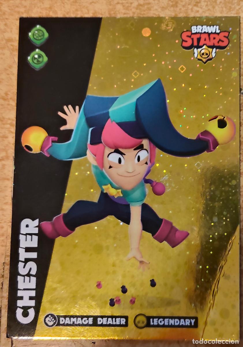 Coleccionismo cromos antiguos: carta panini - cromo - Chester, un Brawler de rareza Legendaria en Brawl Stars.