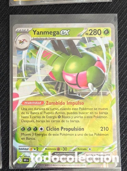 Coleccionismo cromos antiguos: Carta Pokemon TCG EX YANMEGA