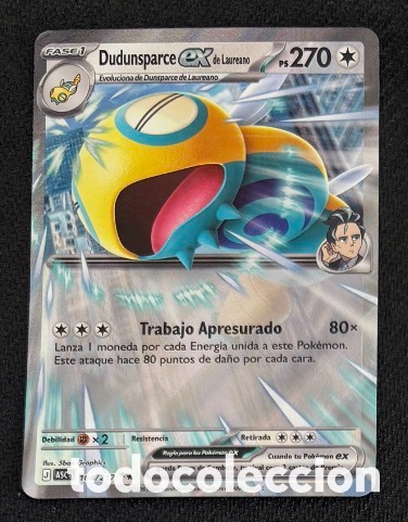 Coleccionismo cromos antiguos: Carta Pokemon TCG EX DUDUNSPARCE