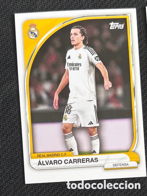 Coleccionismo cromos antiguos: &Aacute;LVARO CARRERAS Topps Real Madrid Collector Tin 2025/26