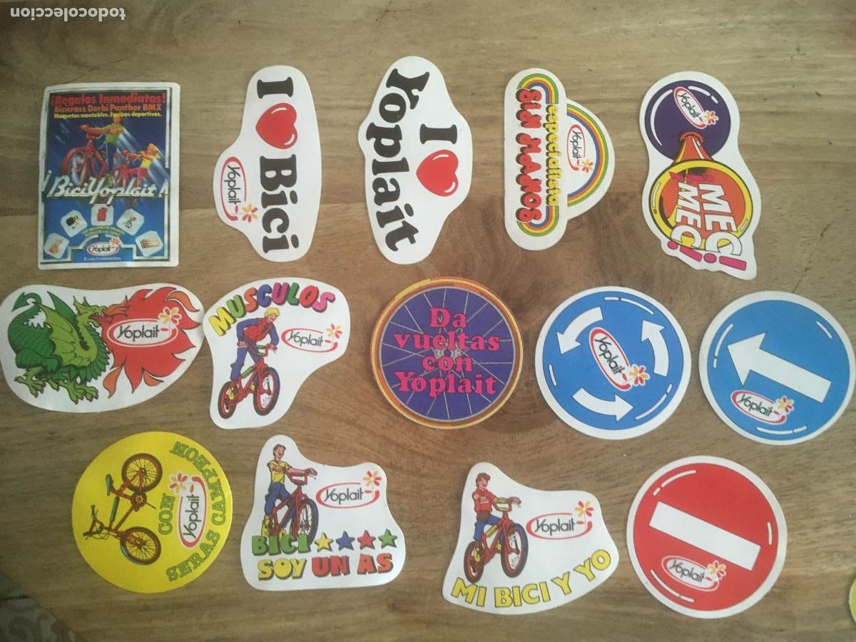 Coleccionismo cromos antiguos: yoplait biciyoplait lote 14 cromos nunca pegados perfecto estado