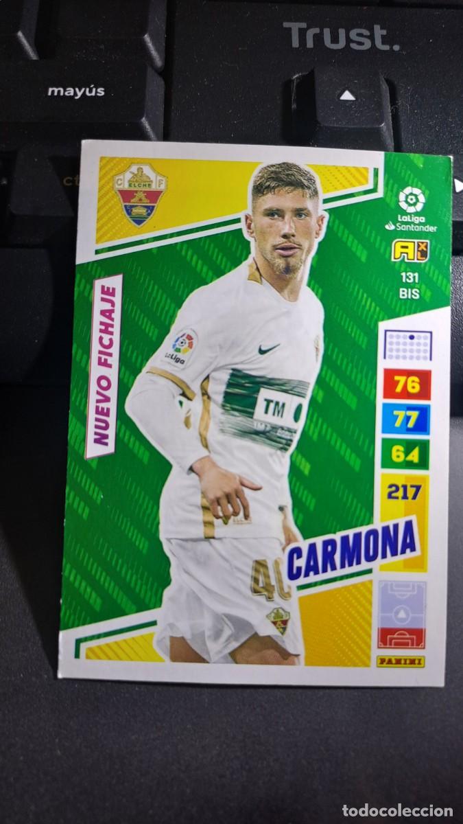 Coleccionismo cromos antiguos: ADRENALYN XL CARMONA 131 BIS NUEVO FICHAJE ELCHE CROMO LIGA 2022 2023 22 23 PANINI