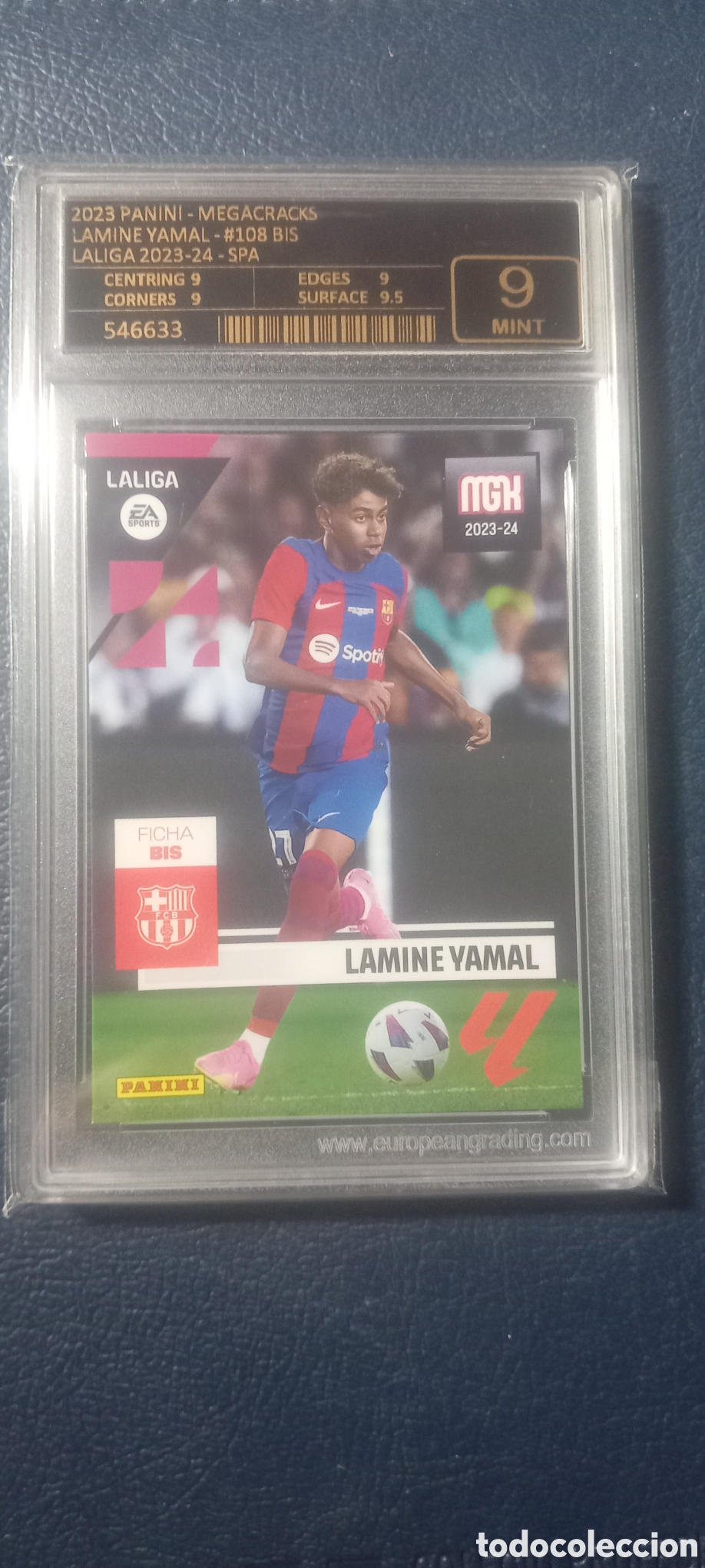 Coleccionismo cromos antiguos: Lamine Yamal ROOKIE MEGACRACKS #108 BIS Gradeada 9