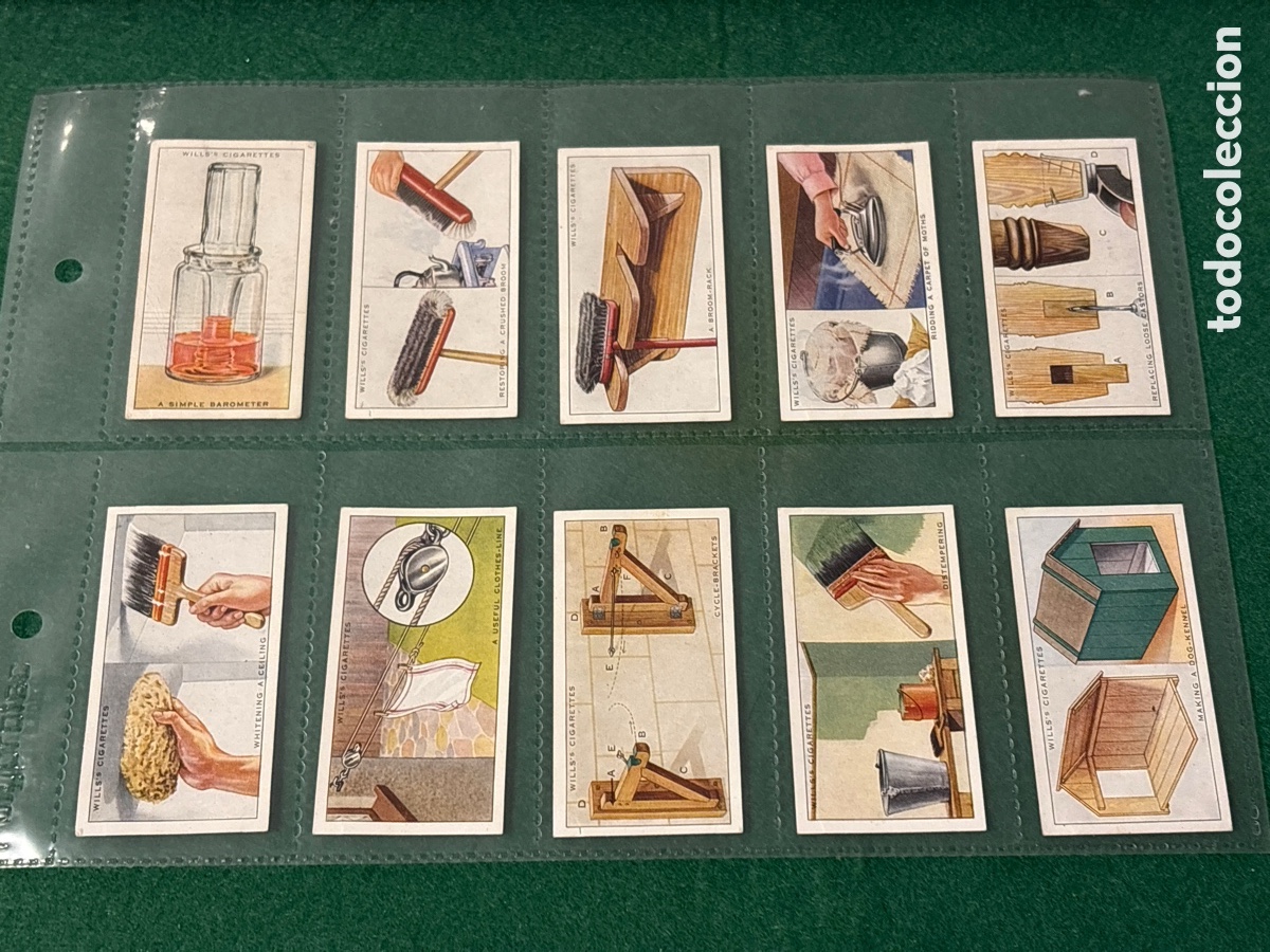 Collezionismo Figurine antiche: Antiguos cromos, Household Hints, cigarrillos tabaco Wills (A17)
