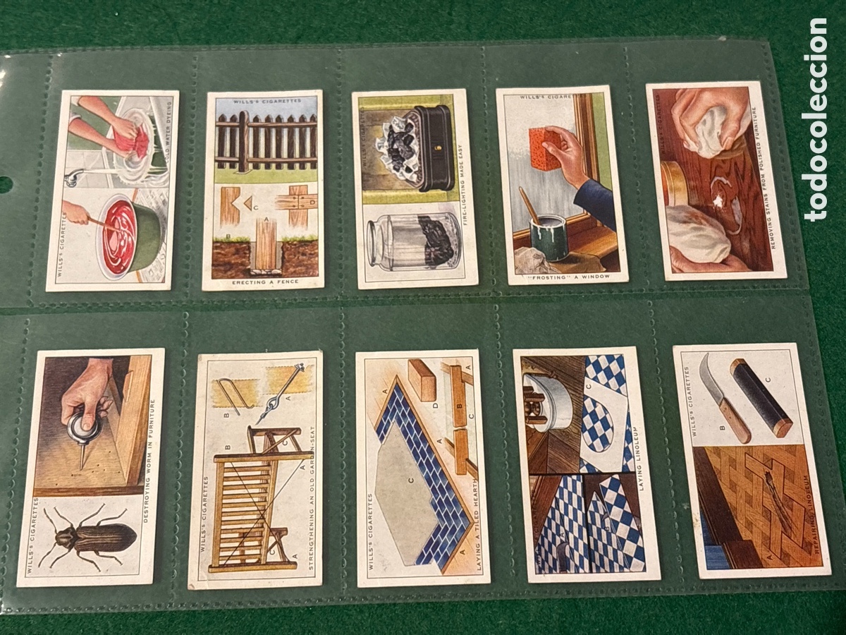 Collezionismo Figurine antiche: Antiguos cromos, Household Hints, cigarrillos tabaco Wills (A17)