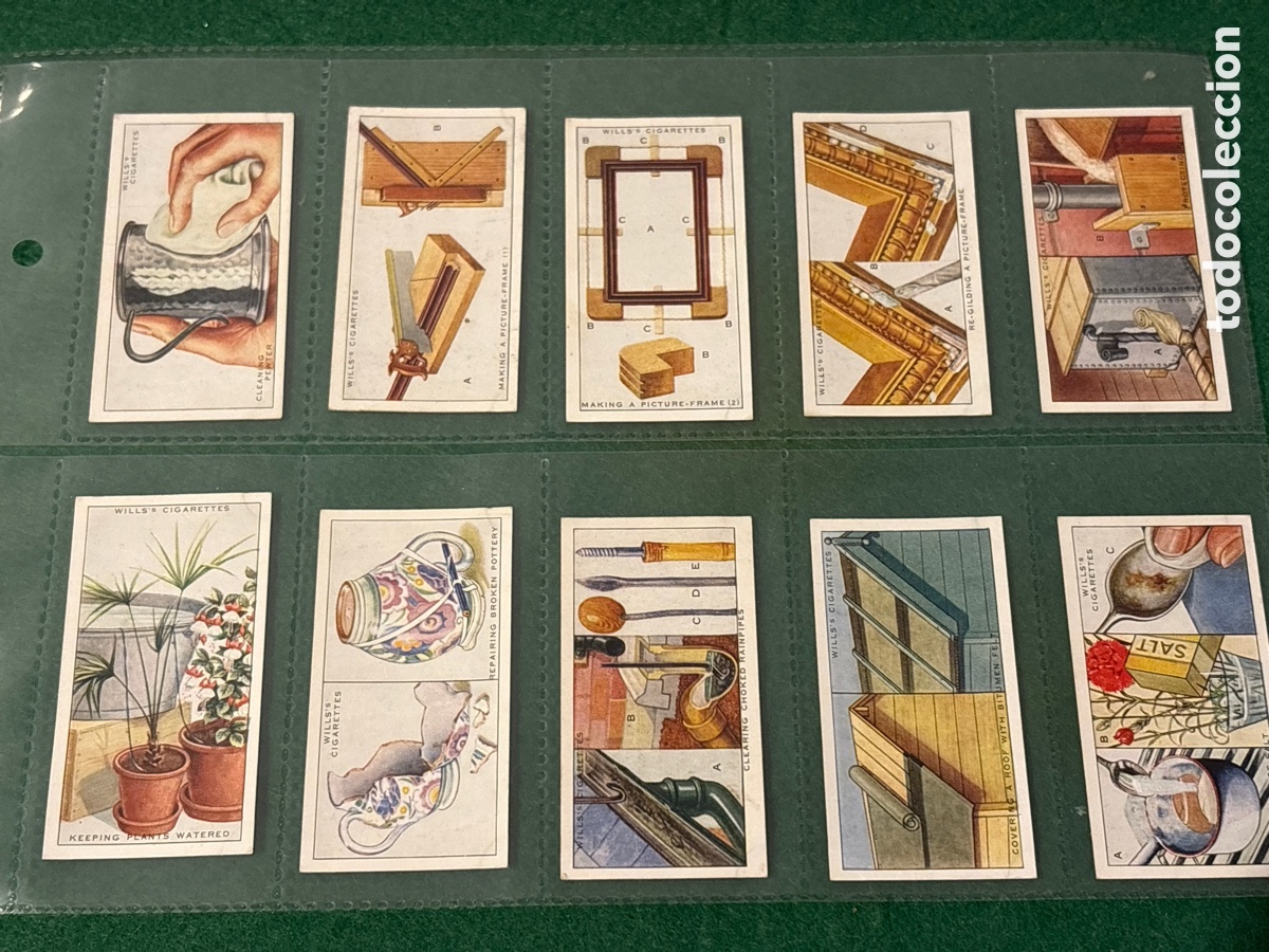 Collezionismo Figurine antiche: Antiguos cromos, Household Hints, cigarrillos tabaco Wills (A17)