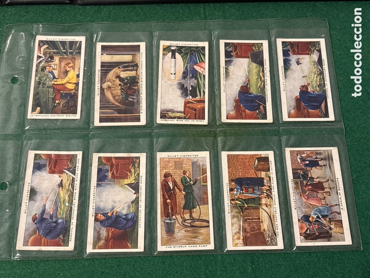 Collectable Antique Stickers: Antiguos cromos, Air Raid Precautions, cigarrillos tabaco Wills (A17)