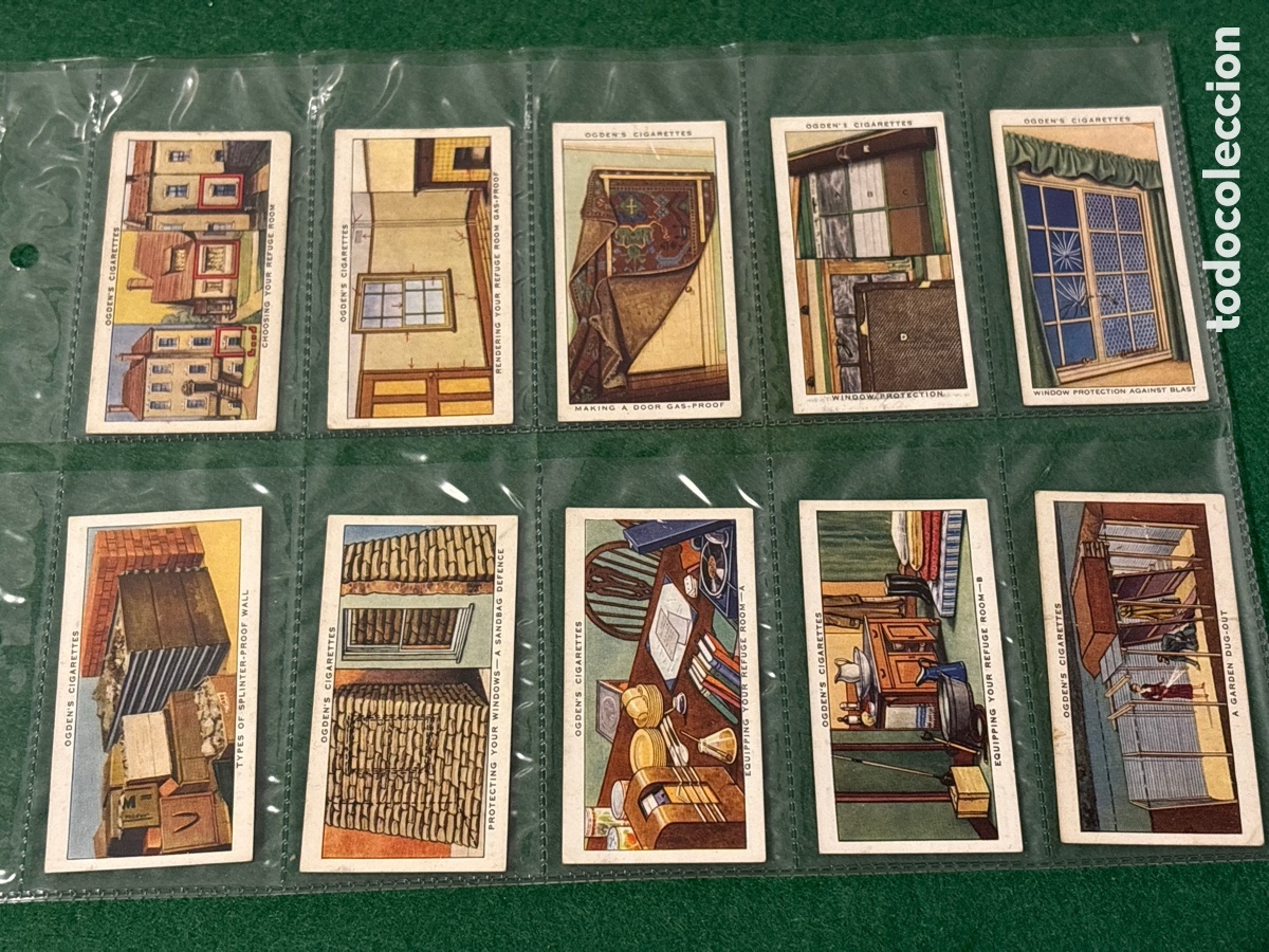 Collectable Antique Stickers: Antiguos cromos, Air Raid Precautions, cigarrillos tabaco Ogden&rsquo;s (A17)