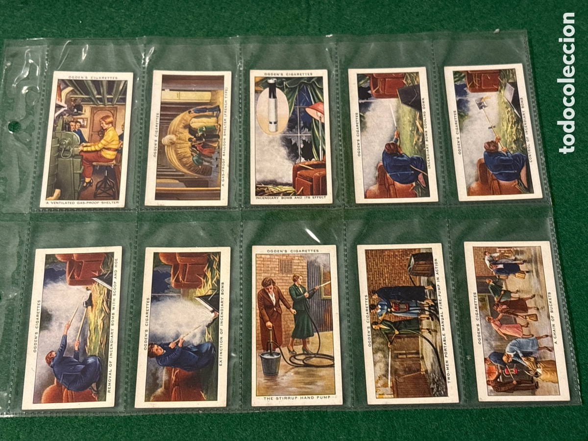 Collectable Antique Stickers: Antiguos cromos, Air Raid Precautions, cigarrillos tabaco Ogden&rsquo;s (A17)