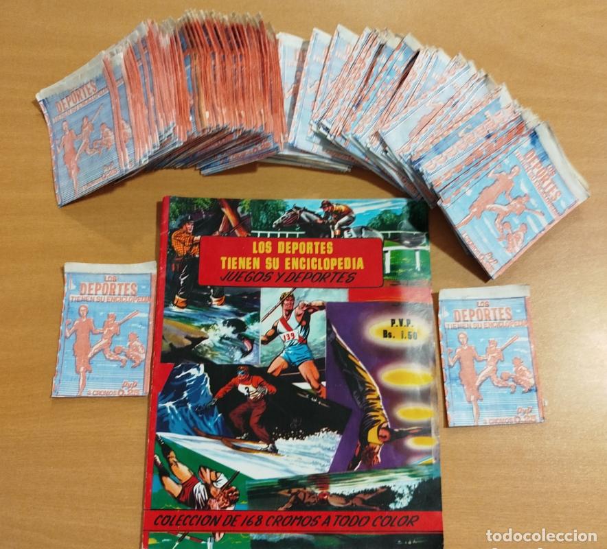 Coleccionismo cromos antiguos: 195 sobres sin abrir &rdquo;Los deportes tienen su enciclopedia&rdquo;
