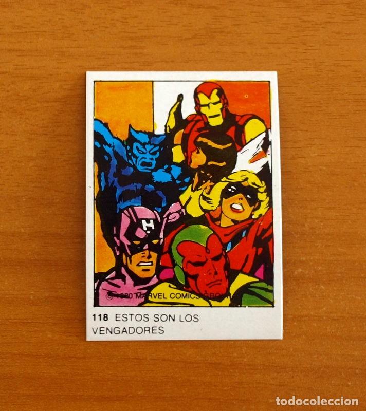Coleccionismo cromos antiguos: Superh&eacute;roes - N&ordm; 118, Vengadores - Marvel 1980 Comics Group - Chocolates Terrabusi - Nunca pegado