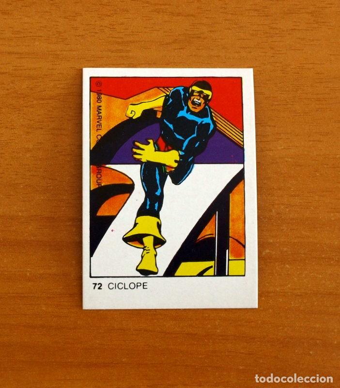 Colecionismo Cromos antigos: Superh&eacute;roes - N&ordm; 72, Ciclope - Marvel 1980 Comics Group - Chocolates Terrabusi - Nunca pegado