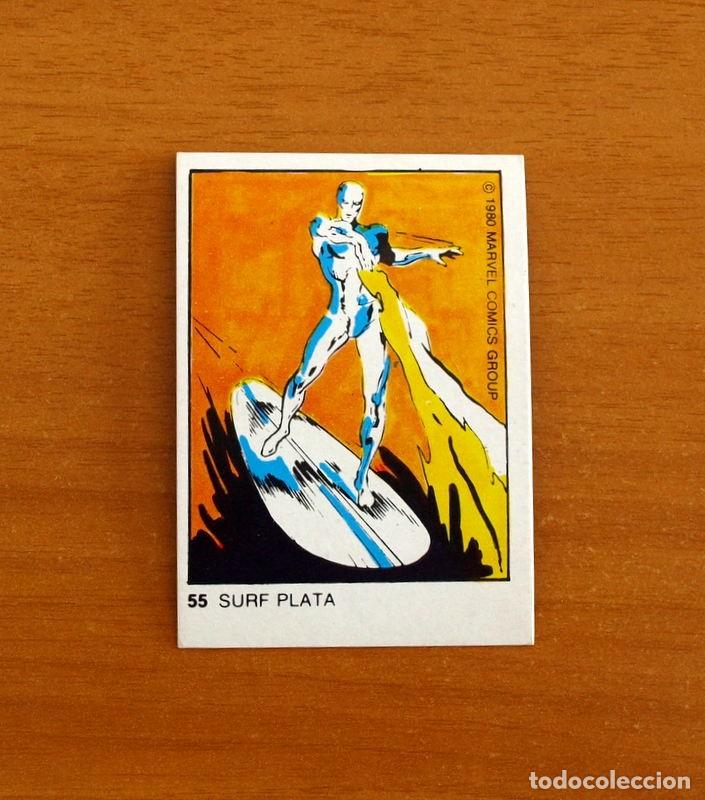 Coleccionismo cromos antiguos: Superh&eacute;roes - N&ordm; 55, Surf Plata - Marvel 1980 Comics Group - Chocolates Terrabusi - Nunca pegado