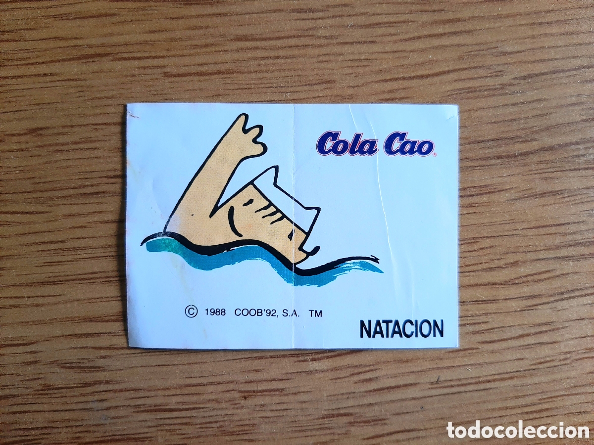 Coleccionismo cromos antiguos: Cromo pegatina Cola Cao mascota olimpica cobi colacao