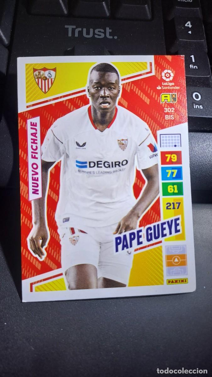 Coleccionismo cromos antiguos: ADRENALYN XL PAPE GUEYE 302 BIS NUEVO FICHAJE SEVILLA CROMO LIGA 2022 2023 22 23 PANINI