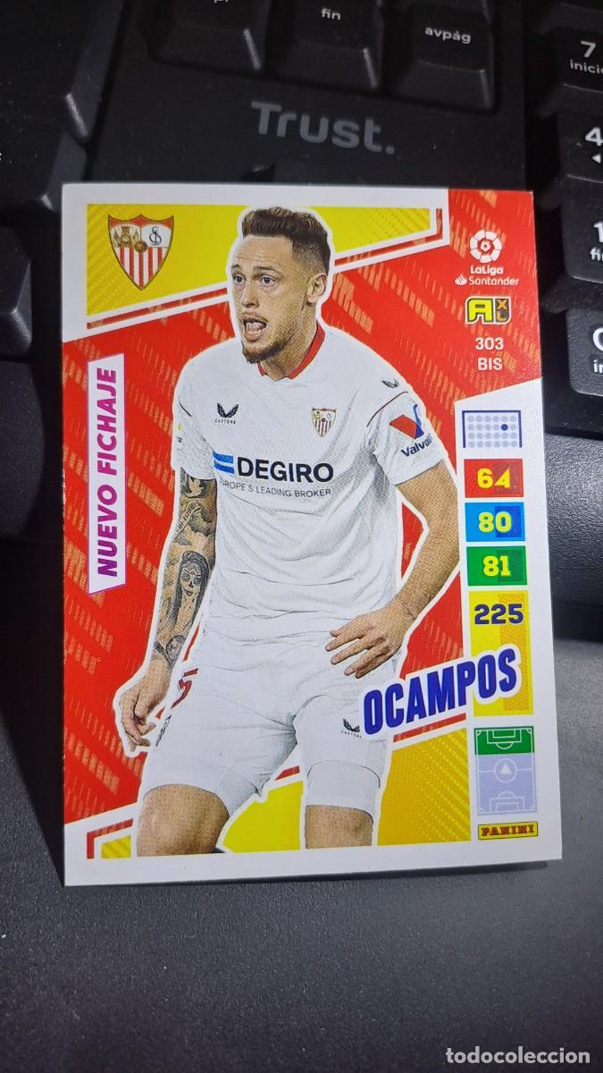 Coleccionismo cromos antiguos: ADRENALYN XL OCAMPOS 303 BIS NUEVO FICHAJE SEVILLA CROMO LIGA 2022 2023 22 23 PANINI